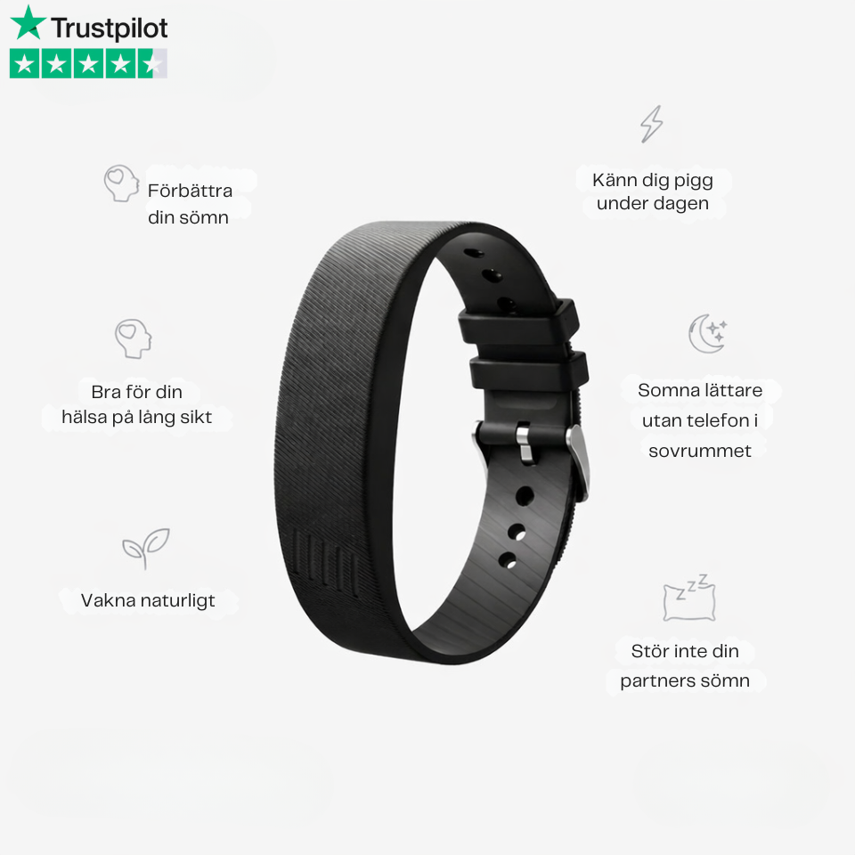 SilentWake™ – Vibrerande väckarklocksarmband