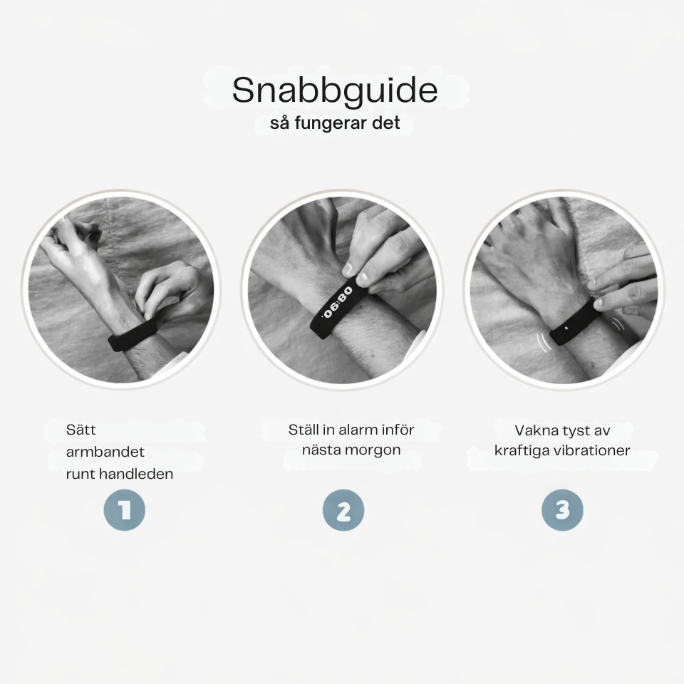 SilentWake™ – Vibrerande väckarklocksarmband